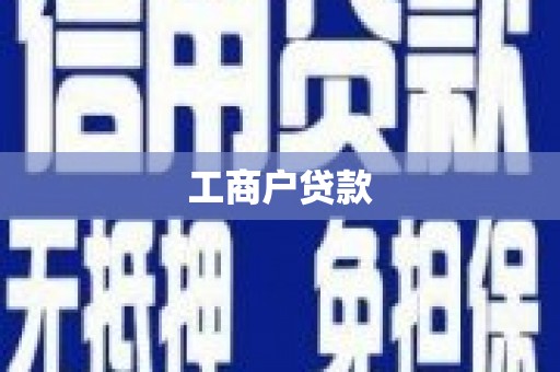 信州工商户贷款