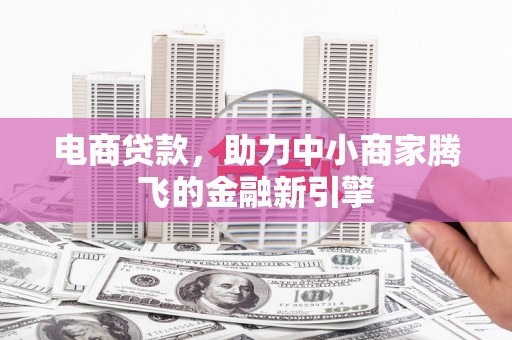 贞丰电商贷款，助力中小商家腾飞的金融新引擎