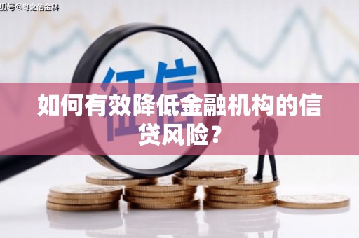 汕尾如何有效降低金融机构的信贷风险？