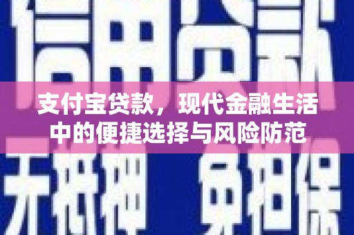 新园支付宝贷款，现代金融生活中的便捷选择与风险防范