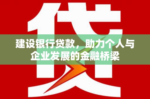 田阳建设银行贷款，助力个人与企业发展的金融桥梁