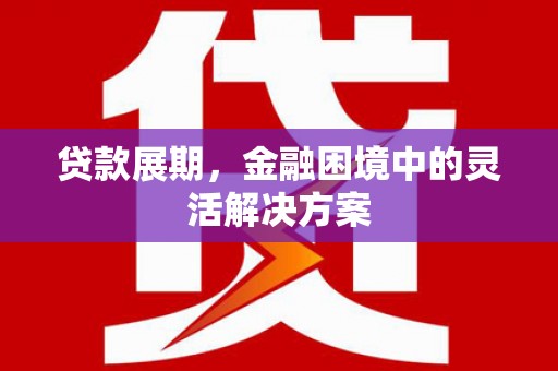 山东贷款展期，金融困境中的灵活解决方案