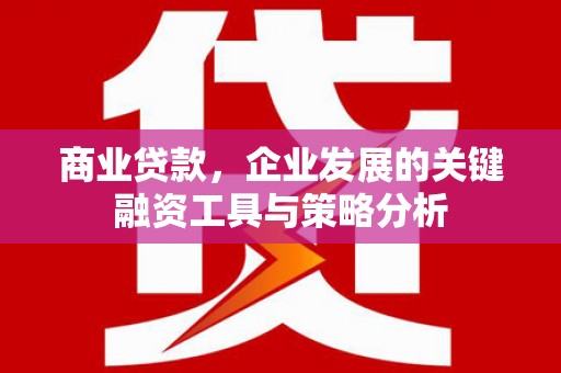 汤阴商业贷款，企业发展的关键融资工具与策略分析
