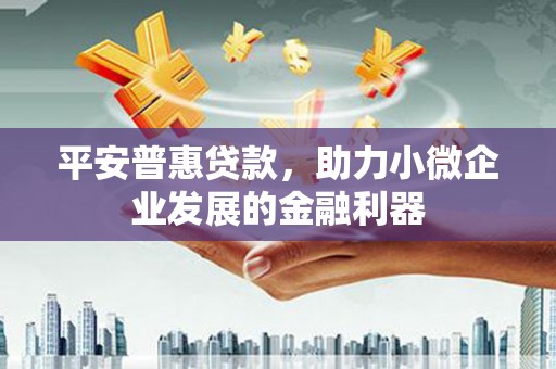 庐江平安普惠贷款，助力小微企业发展的金融利器
