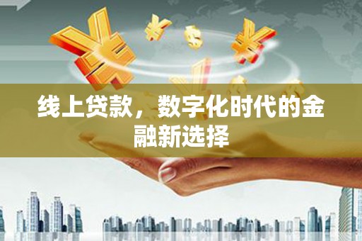 武江线上贷款，数字化时代的金融新选择